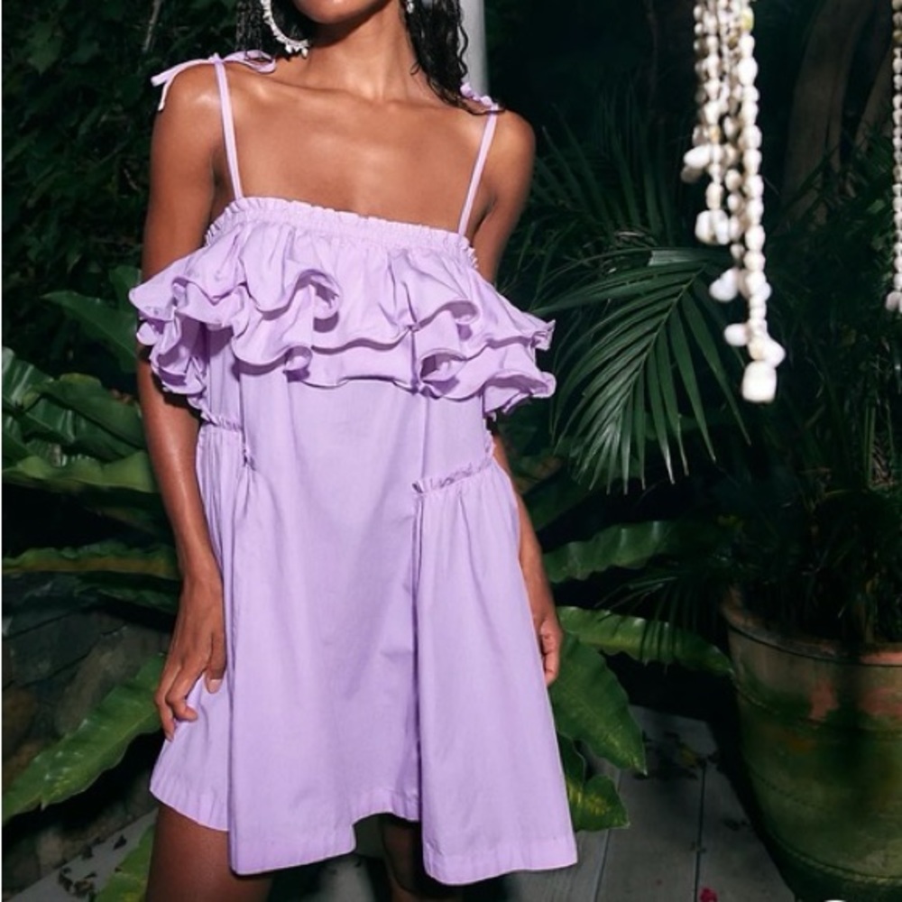 NWOT Free People Have A Thing For You Mini Dress in Lilac